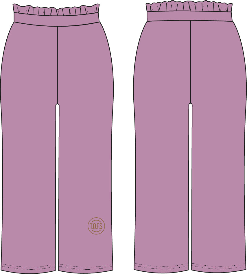Straight pants Girls - zacht paars