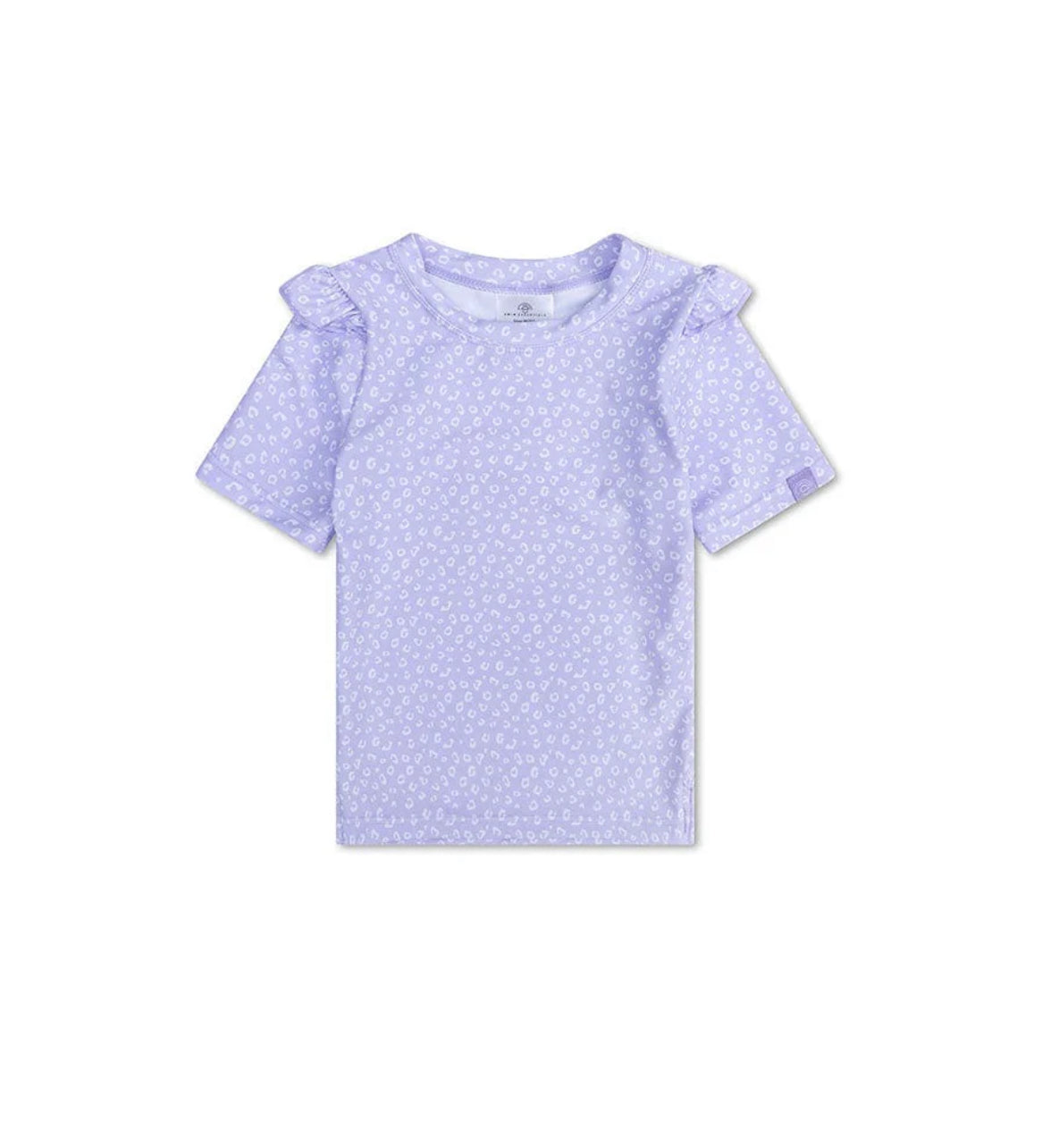 Leopard | Lila UV Zwemshirt met korte mouwen