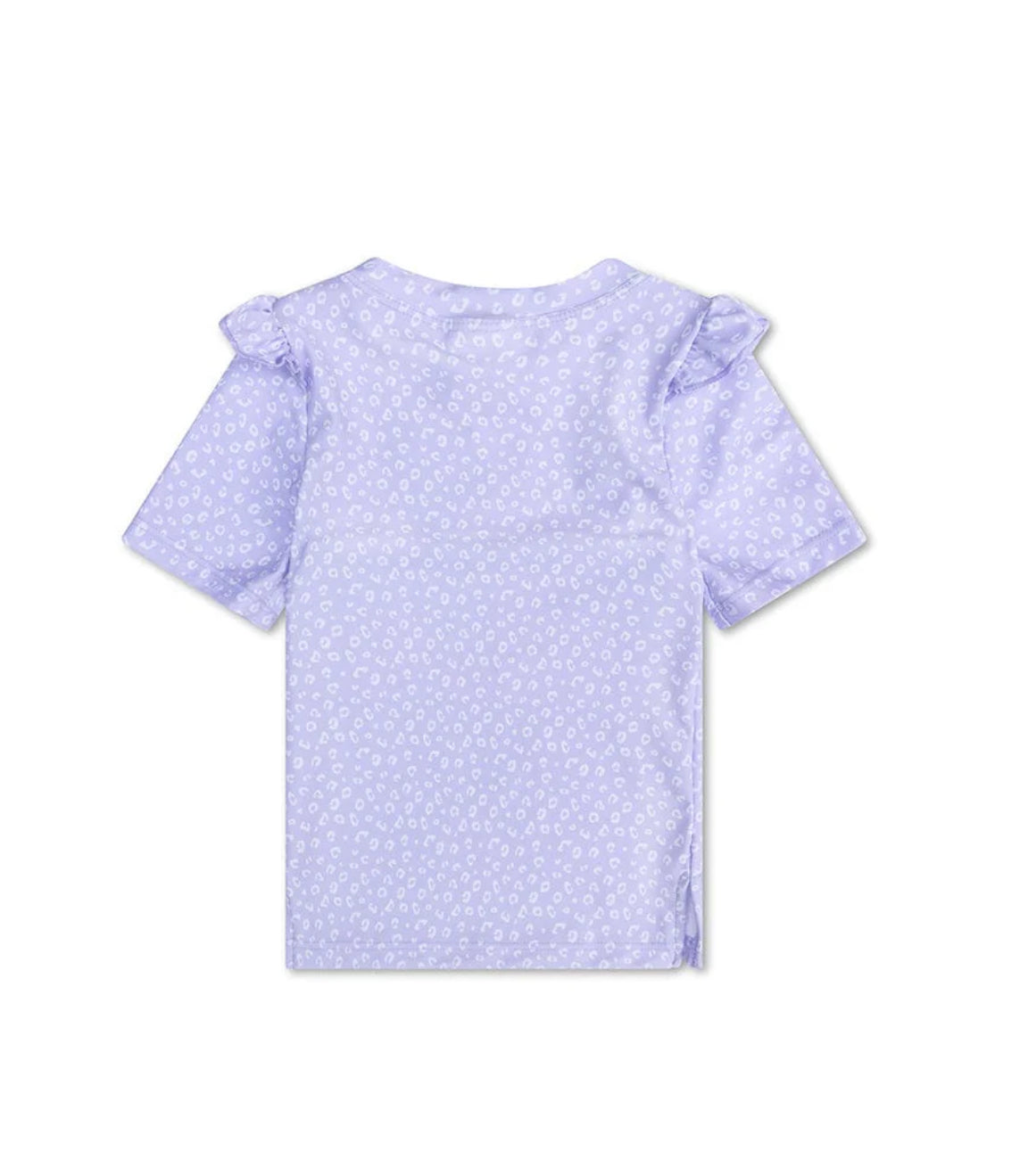 Leopard | Lila UV Zwemshirt met korte mouwen