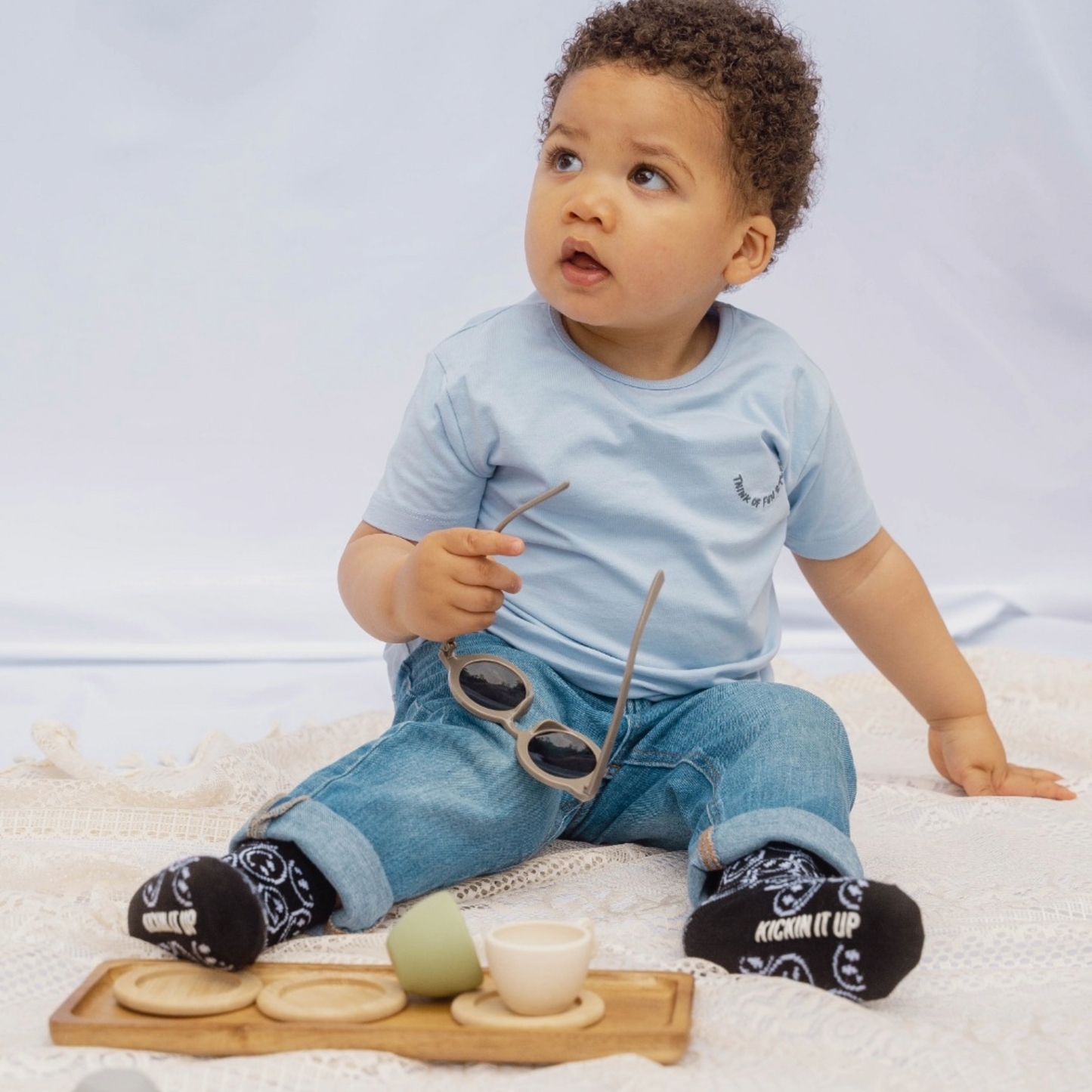 T-shirt unisex licht pastel blauw