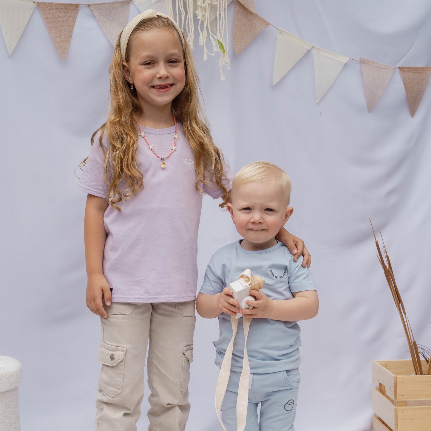 T-shirt unisex licht pastel blauw