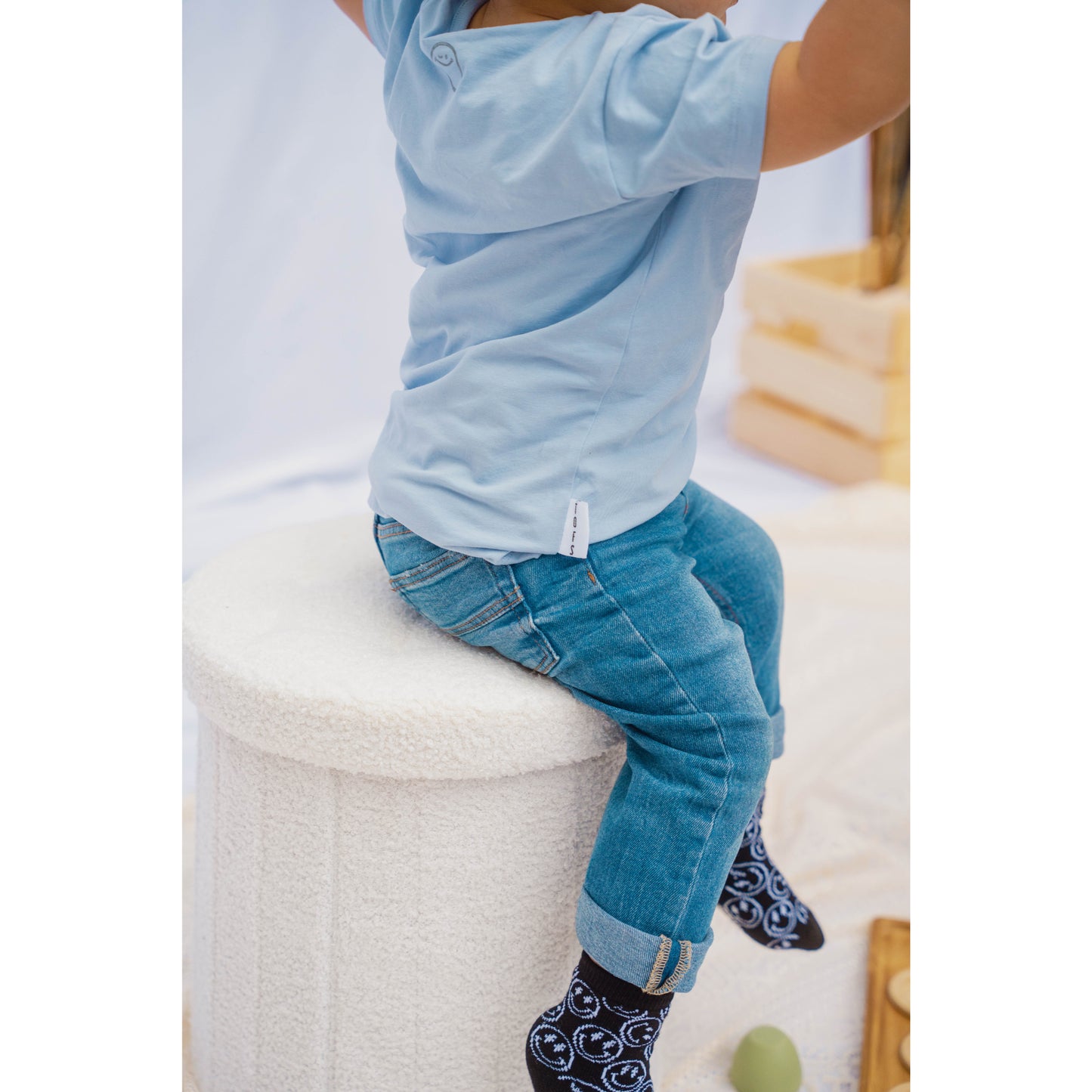 T-shirt unisex licht pastel blauw
