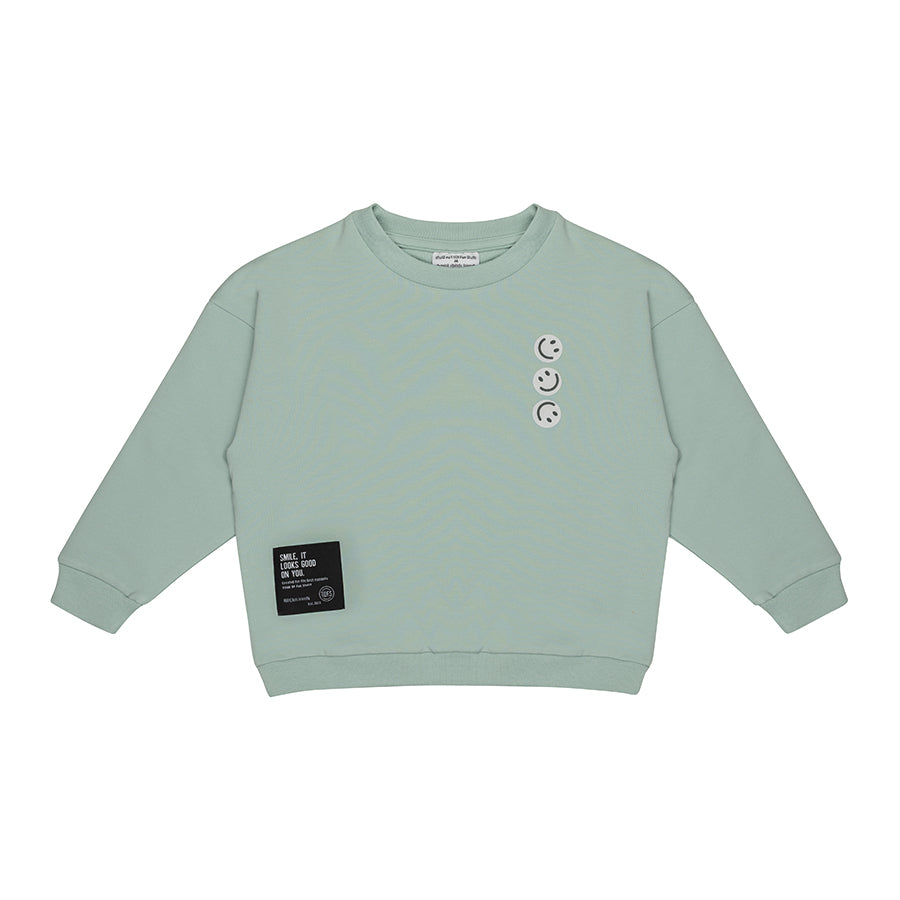 Sweater Boys Graffiti - licht groenblauw