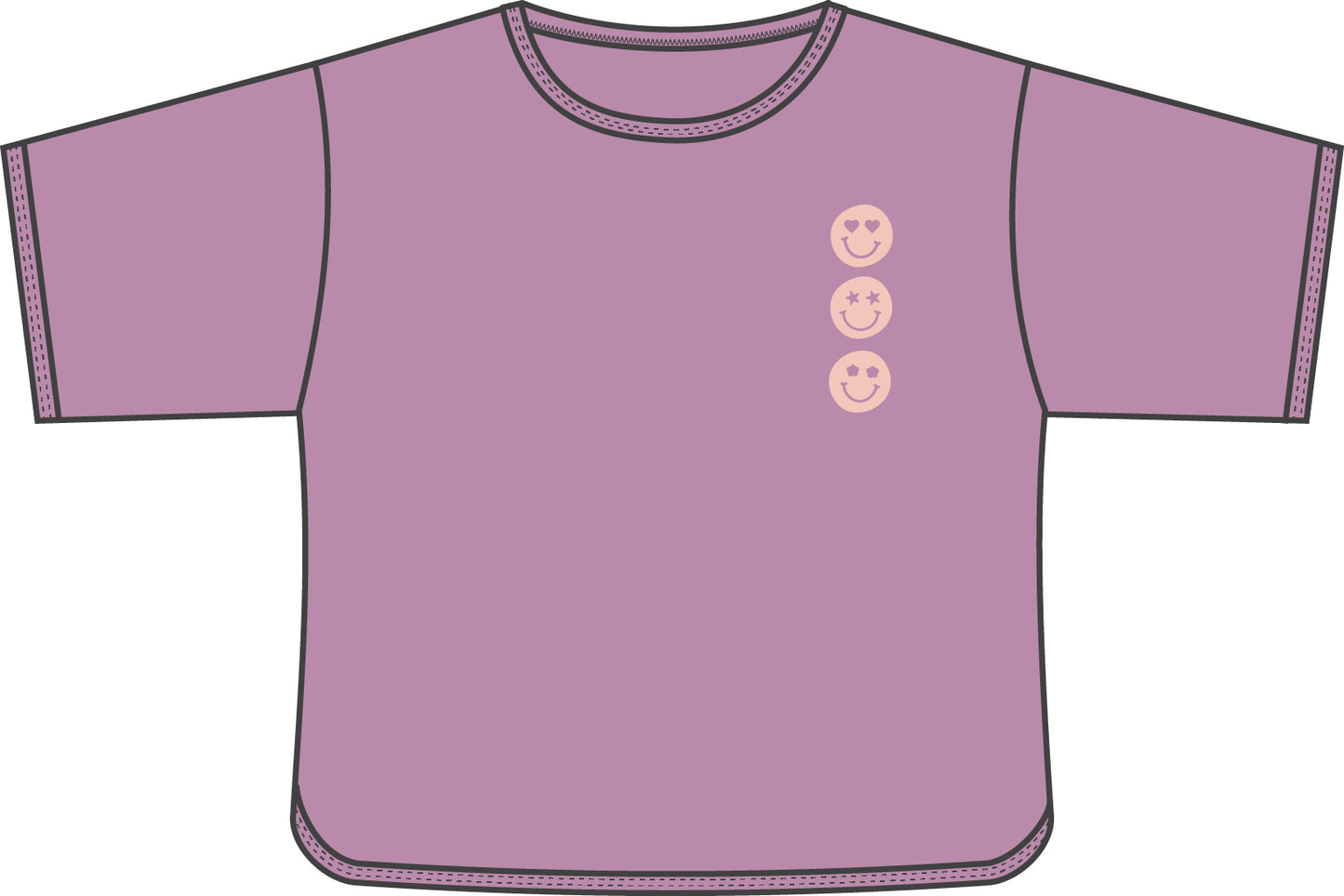 T-shirt Girls Wild Heart -  zacht paars