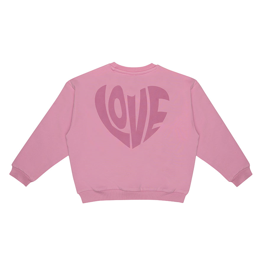Sweater Girls Love Heart - zacht lila