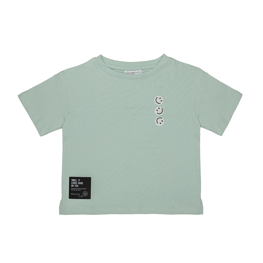 T-shirt Boys Graffiti - licht groenblauw