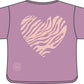 T-shirt Girls Wild Heart -  zacht paars