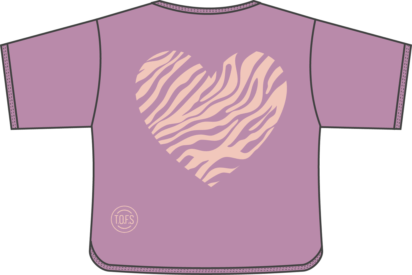 T-shirt Girls Wild Heart -  zacht paars