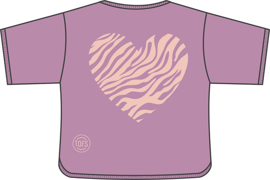 T-shirt Girls Wild Heart -  zacht paars