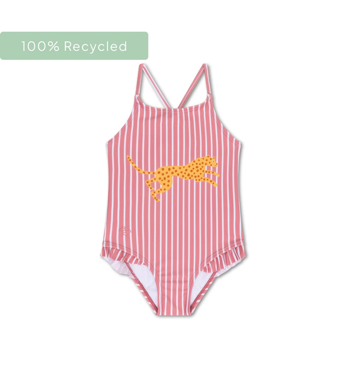 Rood/Wit gestreept Meisjes UV Badpak