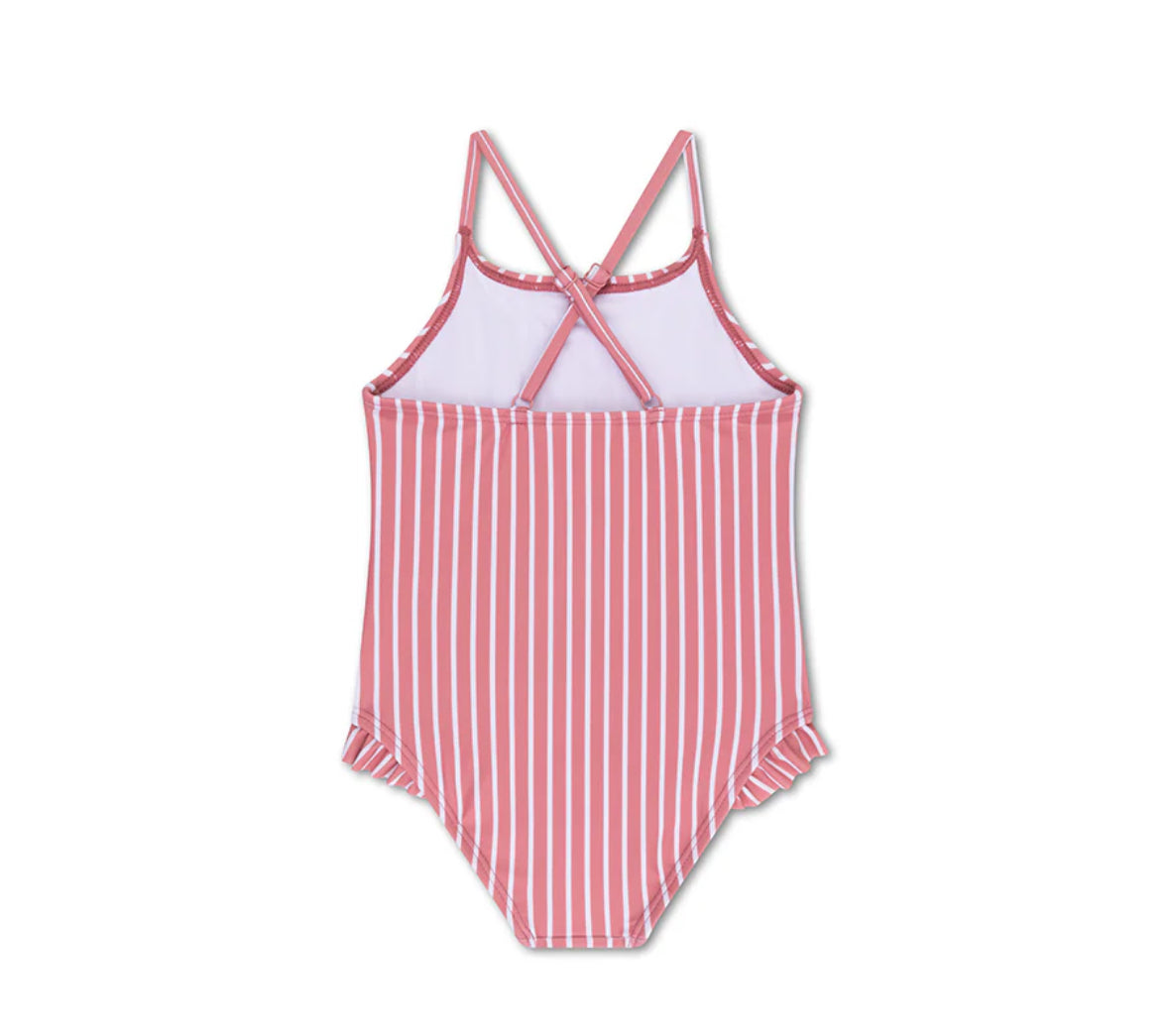 Rood/Wit gestreept Meisjes UV Badpak