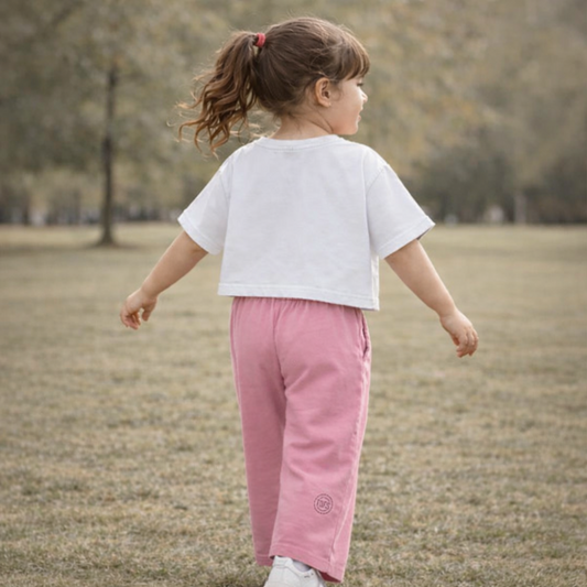 Straight pants Girls - zacht paars