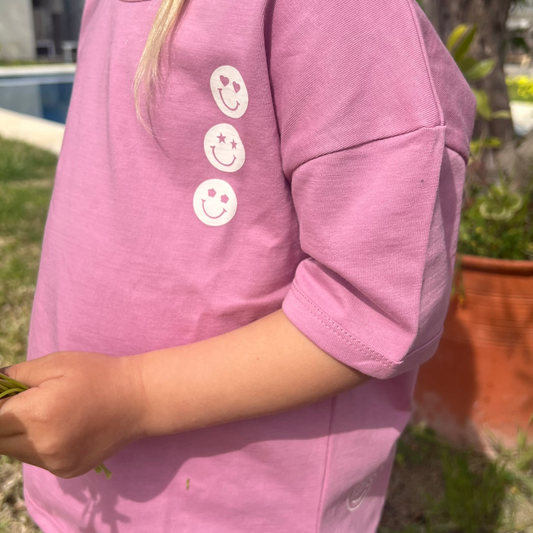 Crop t-shirt Girls Wild Heart -  zacht paars