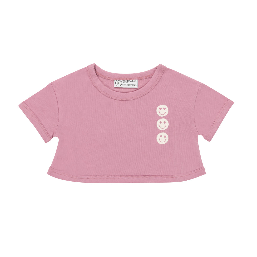 Crop t-shirt Girls Wild Heart -  zacht paars