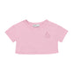 Crop t-shirt Girls Love Heart - zacht lila