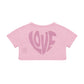 Crop t-shirt Girls Love Heart - zacht lila